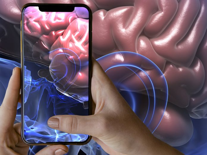 Woman using a mobile screen